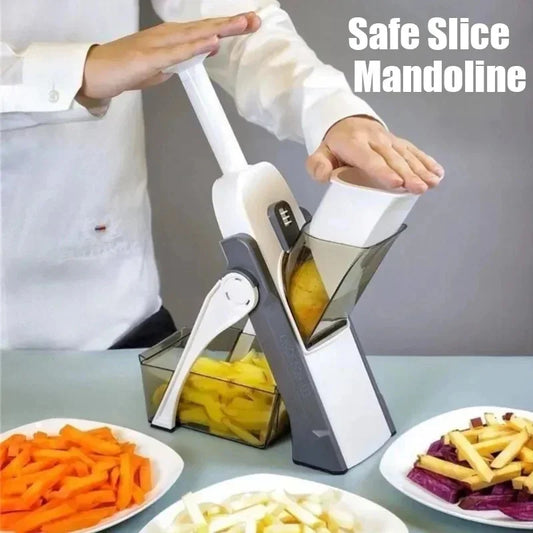Vegetable Cutter Safe Mandoline Kitchen Slicer Salad Chopper Potato Slicer French Fries Cutter Cooking Gadget Kitchen Tools